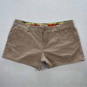 Vintage Y2K Old Navy Shorts Womens 8 Khaki Low Rise Chino Distressed Cotton EUC